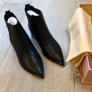 NEW Acne Studios Jensen booties, black, size 37